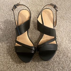 Franco Sarto strapped wedges. Brand new, never worn
